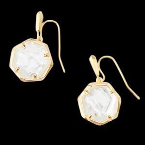 Kendra Scott Gold and Deep Pink Earrings